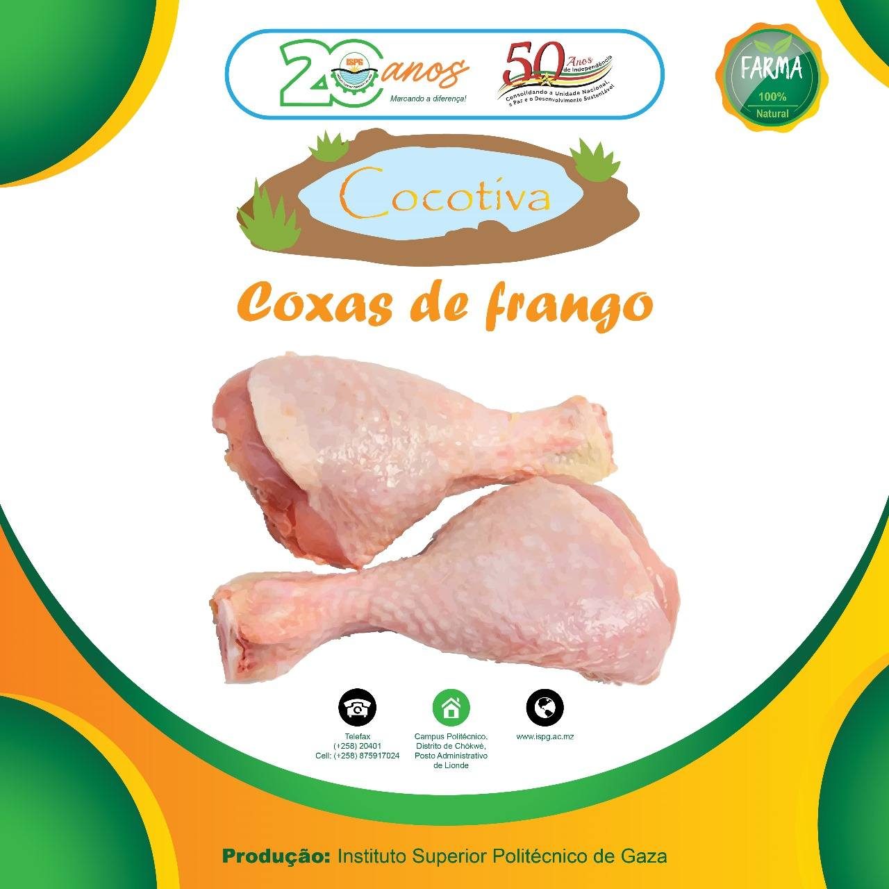 Peças de frango processadas na FARMA do ISPG